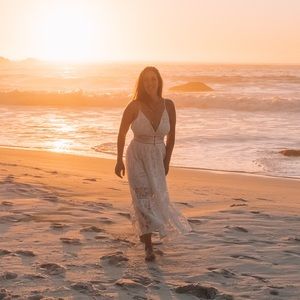 White lace summer dress